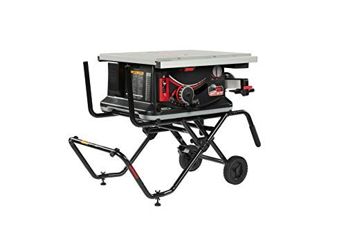 SAWSTOP 10-Inch Jobsite Saw Pro with Mobile Cart Assembly, 1.5-HP, 12A, 120V, 60Hz (JSS-120A60)