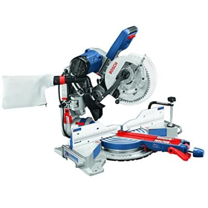 BOSCH CM10GD Compact Miter Saw – 15 Amp Corded 10 In. Dual-Bevel Sliding Glide Miter Saw with 60-Tooth Carbide Saw Blade, Blue