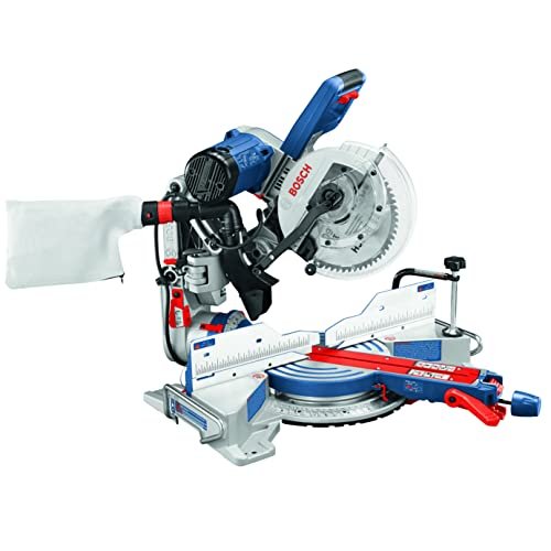 BOSCH CM10GD Compact Miter Saw – 15 Amp Corded 10 In. Dual-Bevel Sliding Glide Miter Saw with 60-Tooth Carbide Saw Blade, Blue