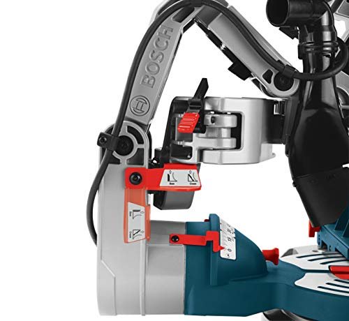 BOSCH CM10GD Compact Miter Saw – 15 Amp Corded 10 In. Dual-Bevel Sliding Glide Miter Saw with 60-Tooth Carbide Saw Blade, Blue