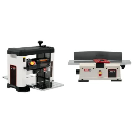 JET JWP-13BT 13-Inch Benchtop Planer (722130) and JET JJ-6HHBT 6-Inch Helical Head Benchtop Jointer (718600)