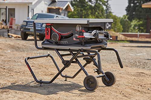 SAWSTOP 10-Inch Jobsite Saw Pro with Mobile Cart Assembly, 1.5-HP, 12A, 120V, 60Hz (JSS-120A60)