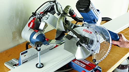 BOSCH CM10GD Compact Miter Saw – 15 Amp Corded 10 In. Dual-Bevel Sliding Glide Miter Saw with 60-Tooth Carbide Saw Blade, Blue