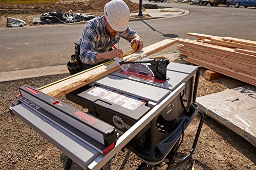 SAWSTOP 10-Inch Jobsite Saw Pro with Mobile Cart Assembly, 1.5-HP, 12A, 120V, 60Hz (JSS-120A60)