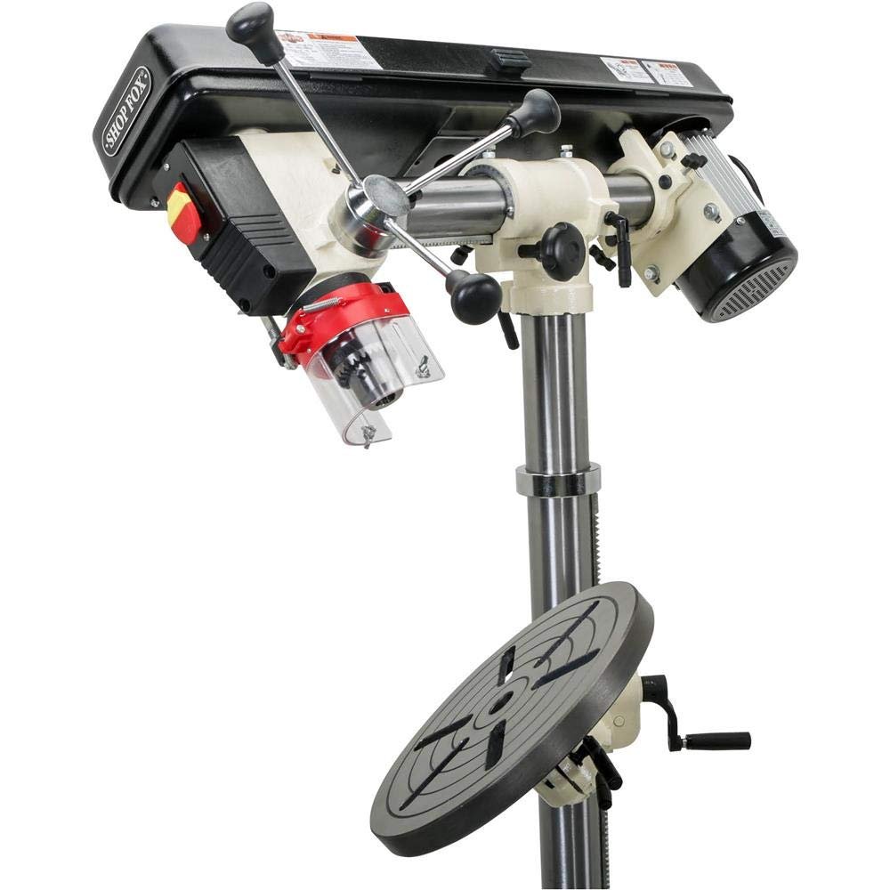 SHOP FOX W1670 1/2-Horsepower Floor Radial Drill Press, Black
