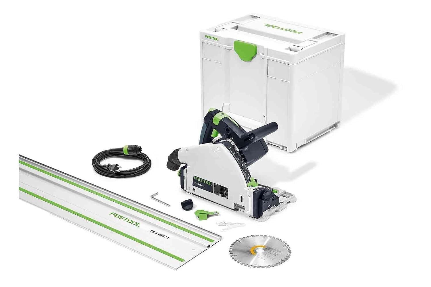 Festool Plunge Cut Track Saw TS 55 FEQ-F Plus FS w/55″ Guide Rail