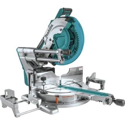 Makita XSL08Z 18V x2 LXT Lithium-Ion (36V) Brushless Cordless 12″ Dual-Bevel Sliding Compound Miter Saw, AWS Capable & Laser, Tool Only
