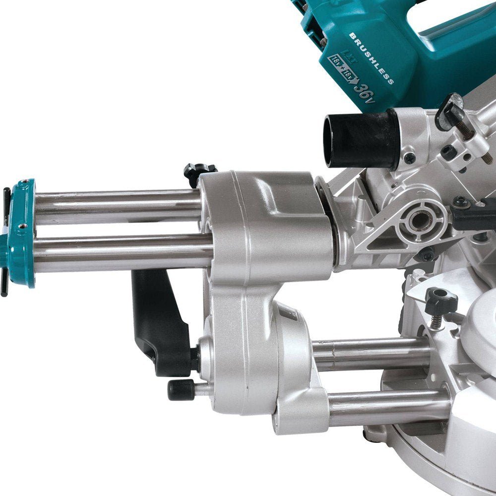 Makita XSL02Z 18V X2 LXT Lithium-Ion Brushless Cordless 7-1/2″ Dual Slide Compound Miter Saw, Tool Only