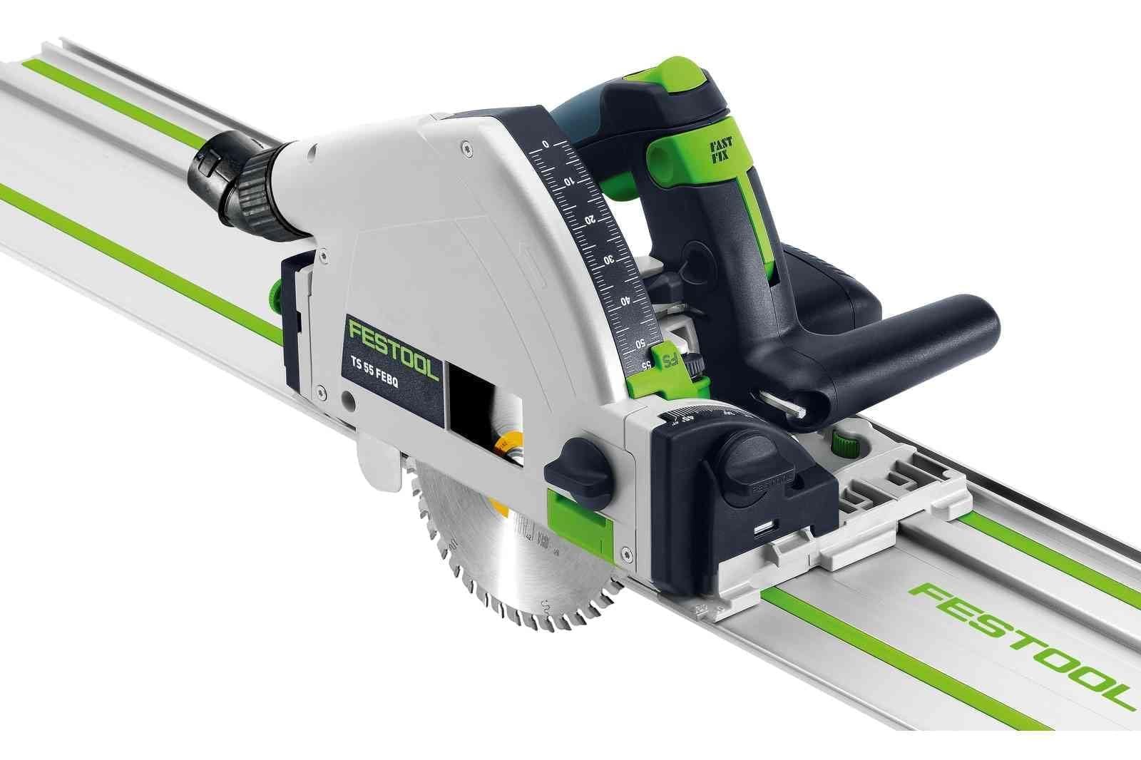 Festool Plunge Cut Track Saw TS 55 FEQ-F Plus FS w/55″ Guide Rail