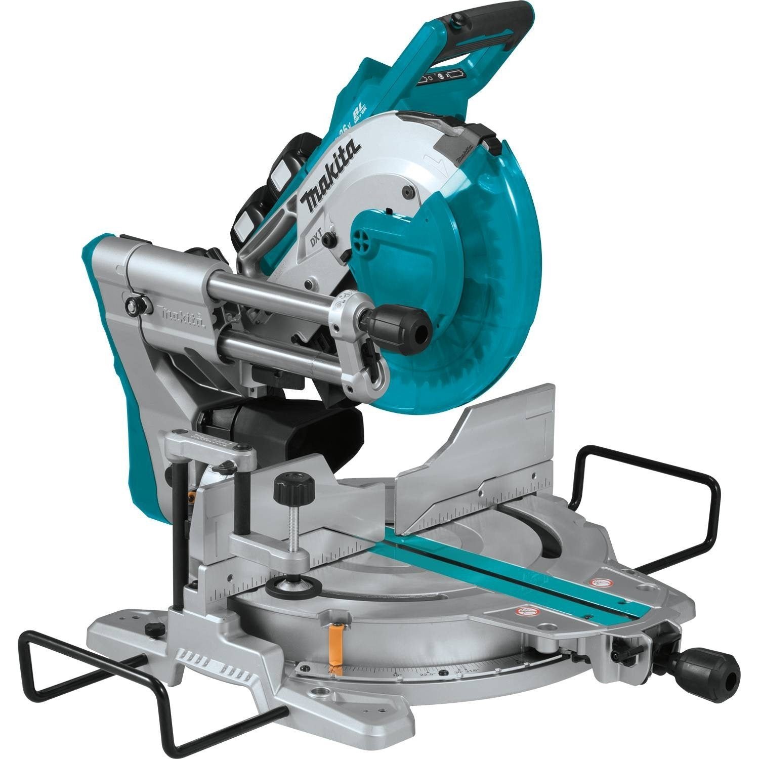 Makita XSL06PT 18V x2 LXT Lithium-Ion (36V) Brushless Cordless 10″ Dual-Bevel Sliding Compound Miter Saw with Laser Kit (5.0Ah)
