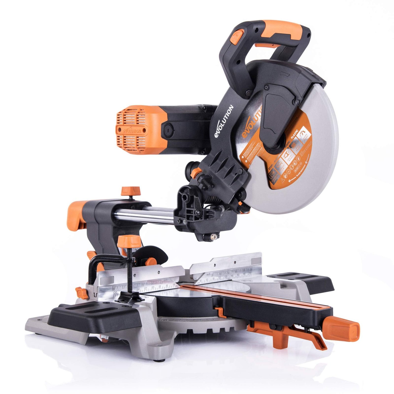 Evolution – RAGE5-S Power Tools RAGE5S 10″ TCT Multi-Material Table Saw, 10 & Power Tools R255SMSDB 10″ Multi-Material Double Bevel Sliding Compound Miter Saw
