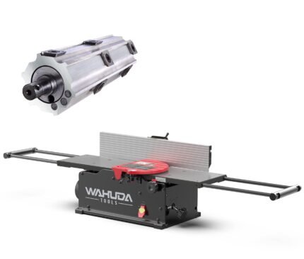 Wahuda Tools Jointer – 10-inch Benchtop Wood Jointer, Spiral Cutterhead Portable Jointer, Cast Iron Tables w/Pull Out Extensions, 4-Sided Carbide Tips & 12amp Motor, Woodworking Tools (50110CC-WHD)